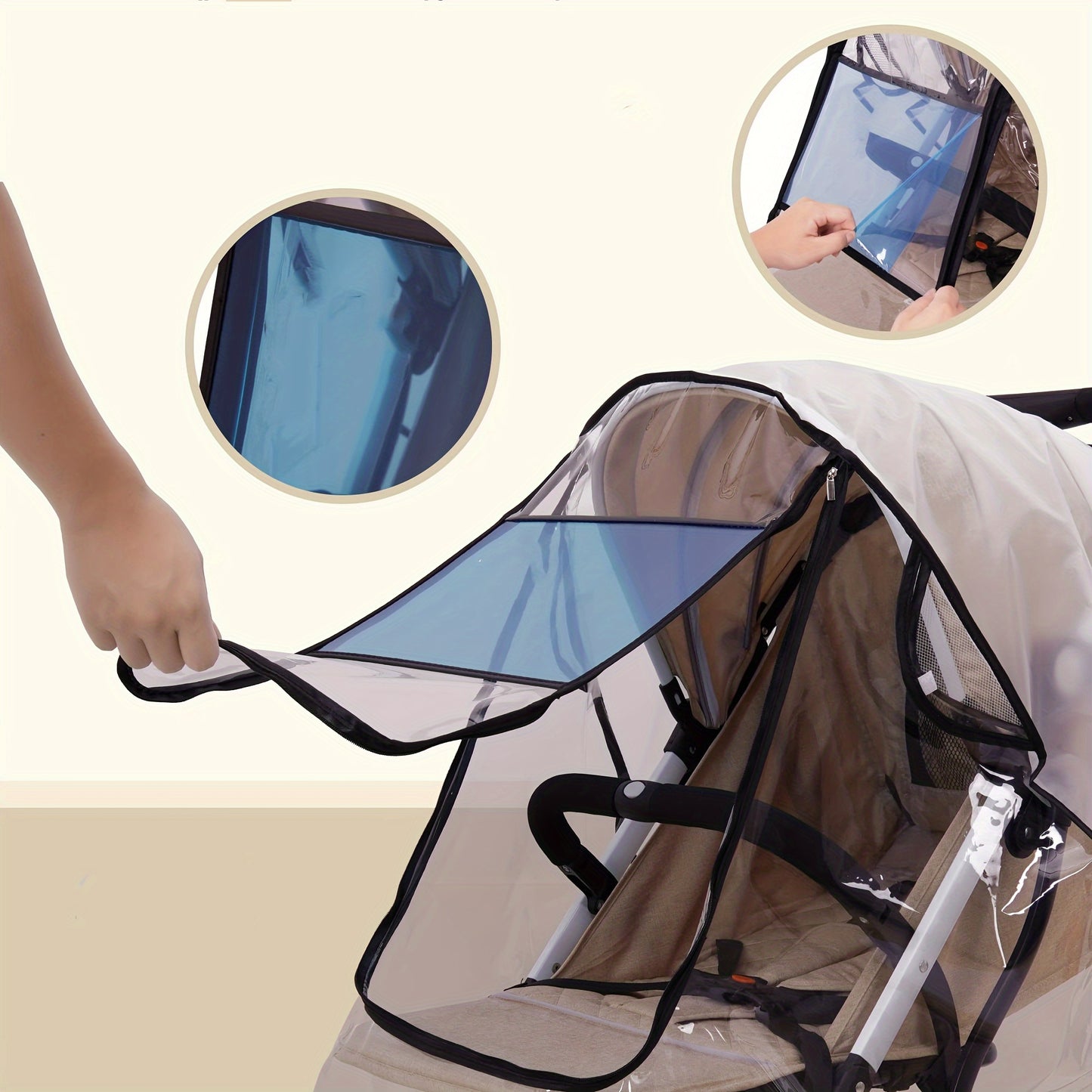 NEW Stroller Rain Cover - Waterproof & Windproof Travel Weather Shield, Dust and Snow Protection Accessory