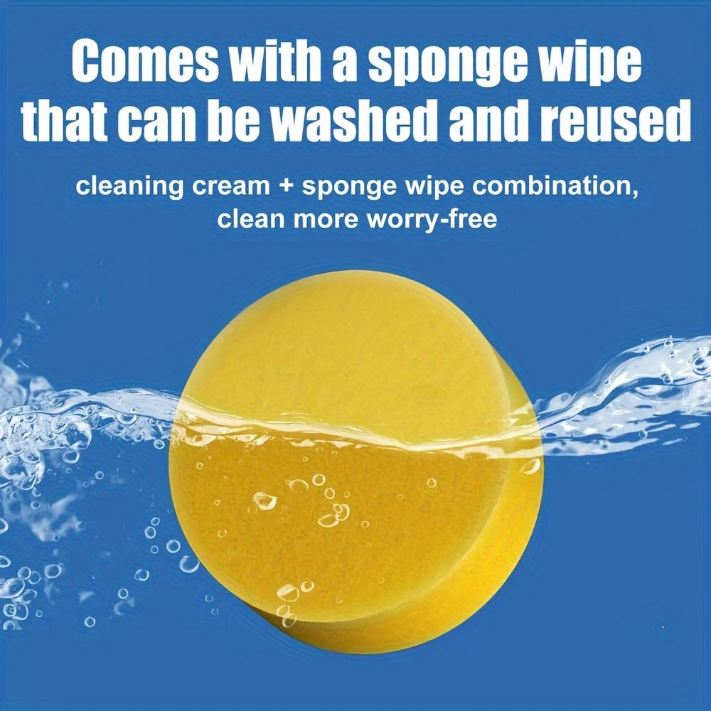 Instant White Shoe Cleaner Cream - Stain Remover & Whitening, Safe for Sneakers, Canvas, Faux Leather | Easy No-Rinse Formula