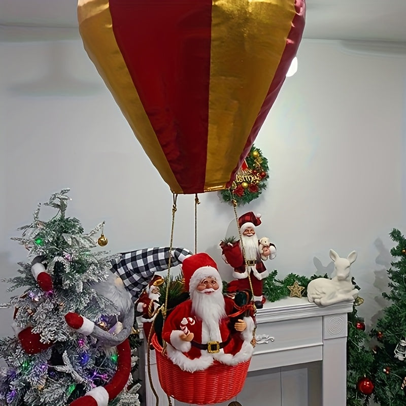 90cm Christmas decoration pendant for Santa Claus with hot air balloons