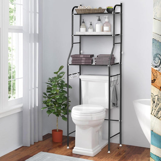 3 Tier Over Toilet Storage Unit Bathroom Shelf Organizer Stand Over Toilet Storage Rack Laundry Shelf Unit Organizer Rack Space Saving Organizer Stand