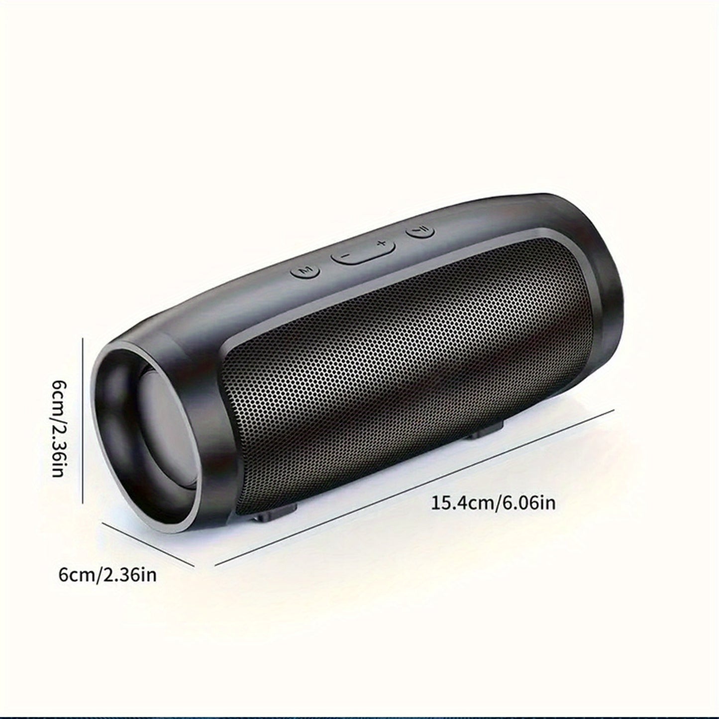 Portable Mini Soundbar with Subwoofer -  Wireless Speaker, Multimedia Bluetooth Birthday Party Camping Compact Design for Travel, Outdoor Hiking Rich Stereo Bass