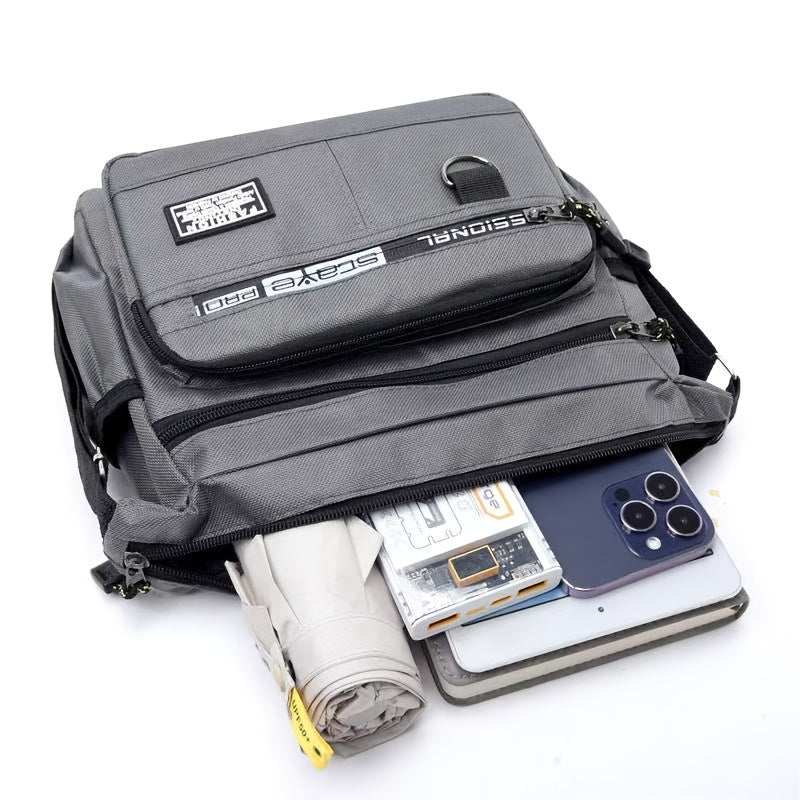 Women Men's Large Capacity Multi-Layer Chest Bag with Side Pockets, a Casual Shoulder Bag Suitable for Travel And Outdoor Activities