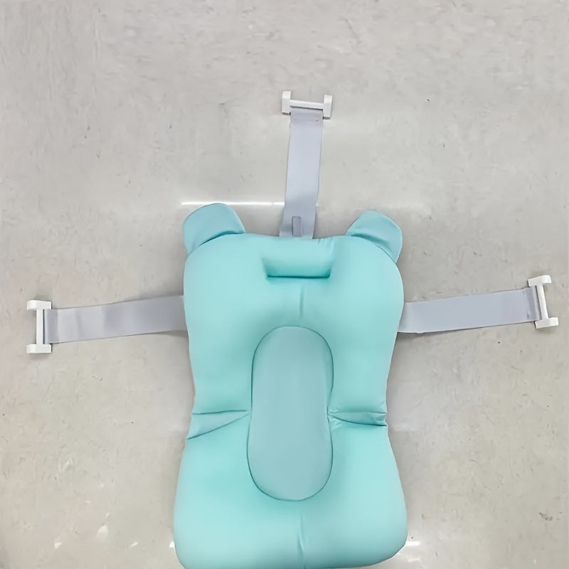 Baby Bath Seat Cushion, Bath Rack Pillow, Soft Non-slip Bath Mat for Toddlers, Bath Net, Newborn and Infants Bathtub Mat