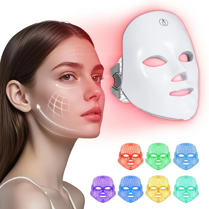 NEW Arrivals 7 Colors Led Facial Device, USB Charging, Beauty Care, Perfect Holiday Gift for Women, Ladies Beauty Salon Spa Accessories