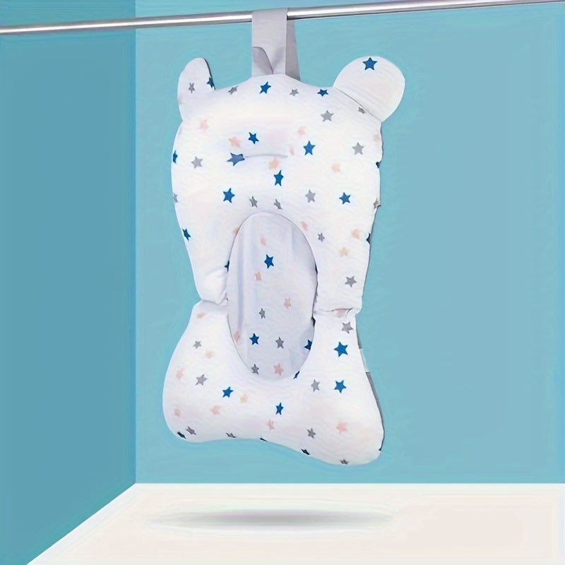 Baby Bath Seat Cushion, Bath Rack Pillow, Soft Non-slip Bath Mat for Toddlers, Bath Net, Newborn and Infants Bathtub Mat