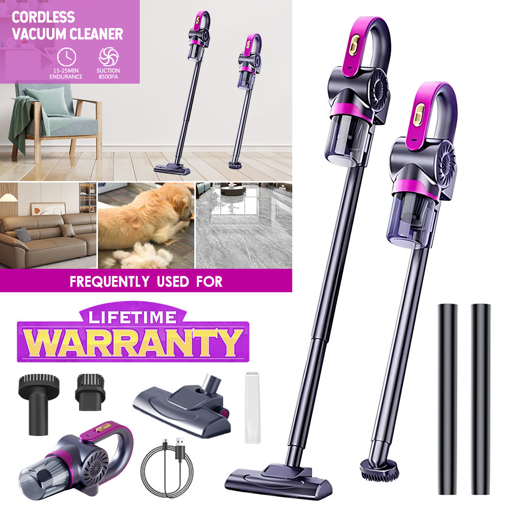 4-in-1 Set Handheld Vacuum Cleaner Ultra Lightweight Cordless Stick Vacuum, 8000 Pa Powerful Suction- High-Speed Motor, Vacuuming & Mopping & Sweeping, Suitable for Home, Carpets, Pet Hair Cleaning, Easy to Operate and Store,