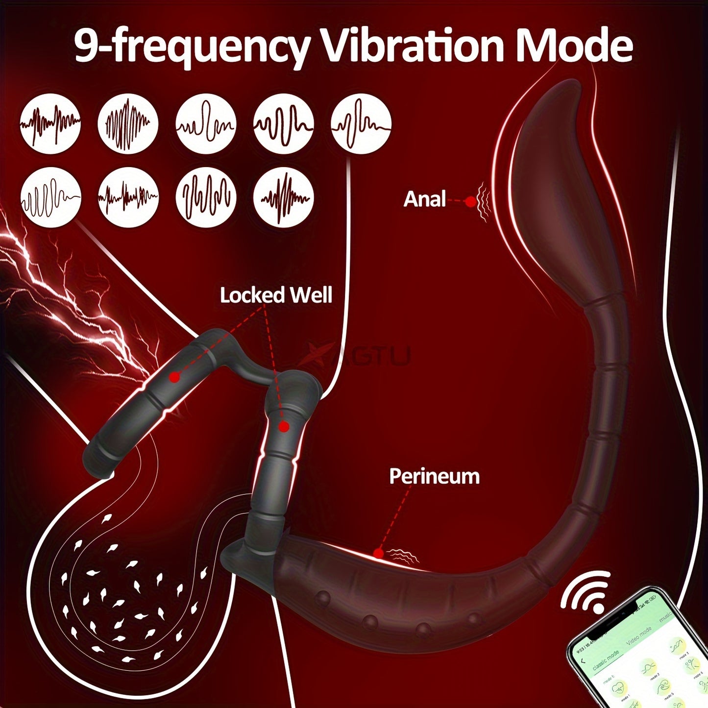 Prostate Massager Vibrating Rooster Ring Sex Toys for Men, Prostate Toy Male Vibrator with Dual Penis Ring, Vibrating Butt Plug Remote Control Cockring with Anal Plug Vibrator Bullet for Adult Couples