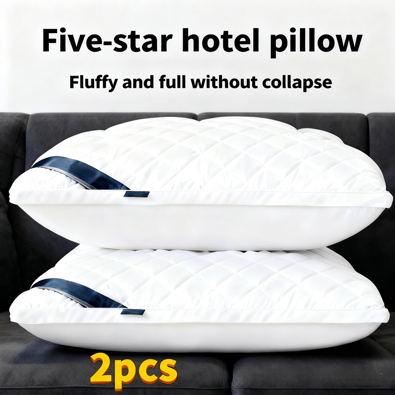 4pcs 3D Luxury Hotel Pillow Set, Neck Support Sleeping Pillows for Comfort & Relaxation, Premium Cover with Zipper Closure, 45*68cm