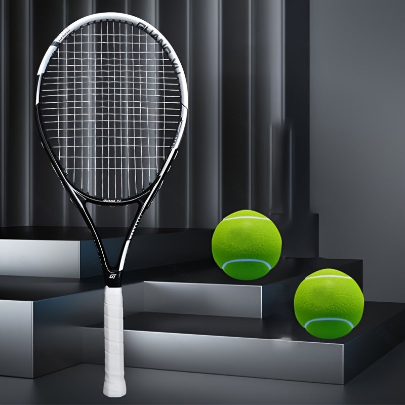 NEW Arrivals 3PCS Set 3 Colors PRO 87 Carbon Fiber Tennis Racket + Bag + Free Ball - High-Elasticity Lightweight Adult & Youth Beginner/Advanced Racquet, Balanced Weight Design for Fast Swing Speed, Ideal for Training, Tourna