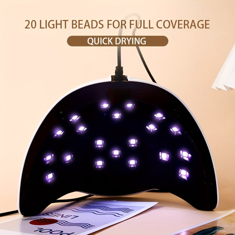 Professional Quick-Dry /LED Nail Lamp - /LED Light Machine for Fast Gel Polish, LCD Display & Operation (Adapter-Free) - & Salon Use, Low-Power /Blue Light for -Free Nail Hardening, No Odor