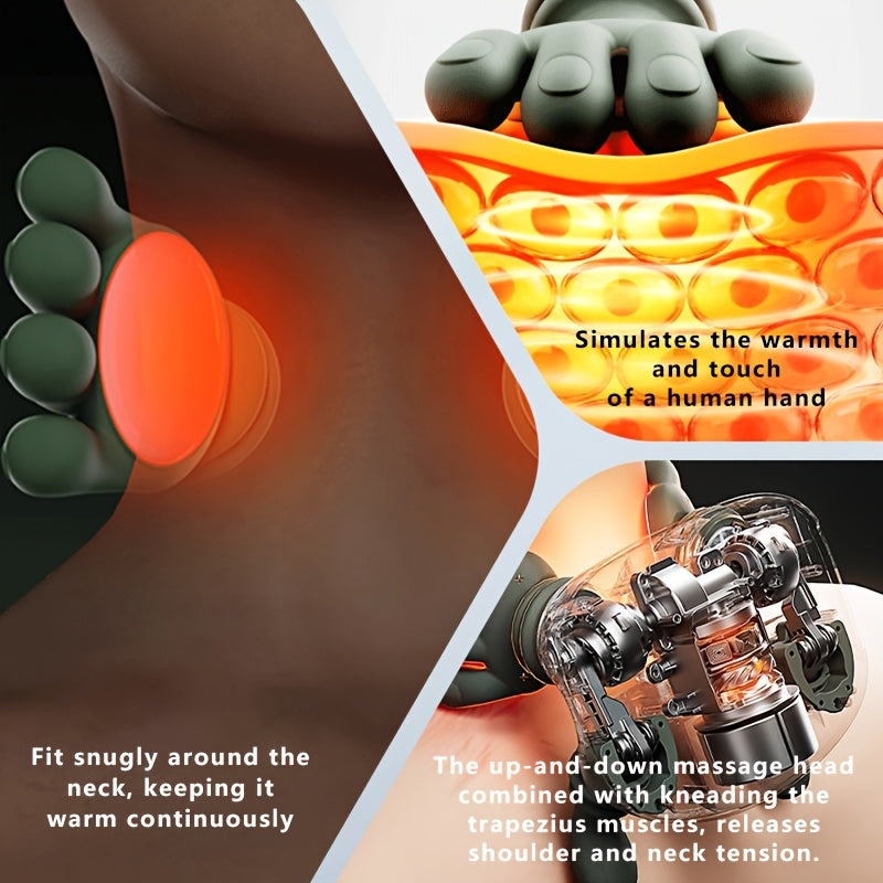 Multi-functional Shoulder And Neck Massager, Full-body Massage Device with Heating Function, Effectively Relieves Fatigue And Relaxes Muscles, Massages Shoulders, Back, And Legs, Comfortable Electric Acupoint Massager, USB Ch