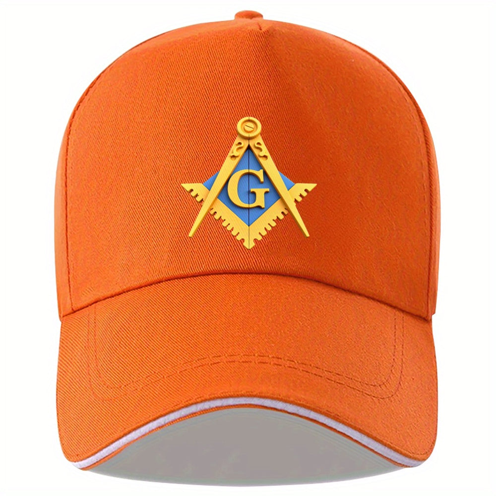 3 Colors Secret Society Freemasons The Masonic Emblem: a 3D rendering of a mysterious symbol Lightweight unisex cap adjustable cap perfect for all seasons ".woven fabric.