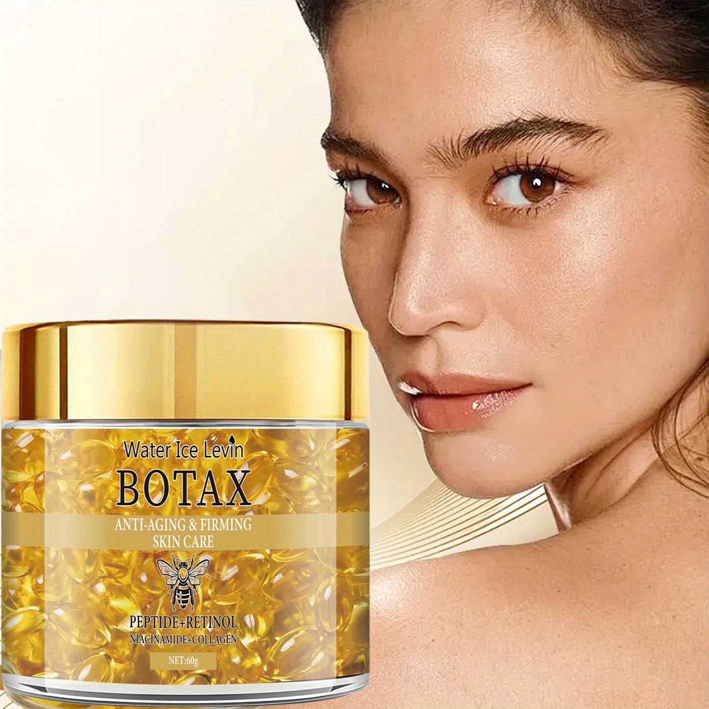 BOTAX Facial Firming Serum with Retinol, Collagen & Bee Venom, Moisturizing Cream for All Light Beige Types Including Dry, Sensitive, Mature, - Quick Results, Protein Skincare