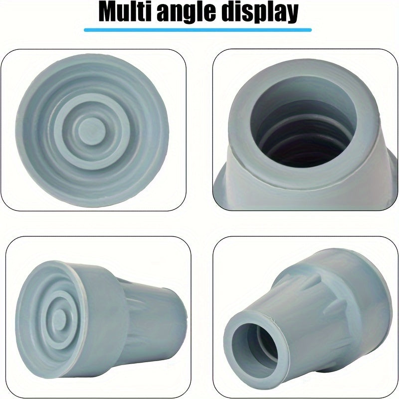 4 PCS Set Heavy Duty Non-Slip Rubber Crutch Tips, 3/4 Inch - Durable Replacement Feet for Walking Canes, Sticks & Walkers Disabilities Mobility Aid Accessories Health Care Supplies
