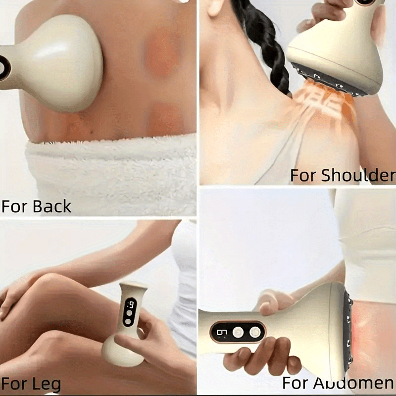 USB Charging- Intelligent 9-speed Adjustable Cupping Massager, Electric Cupping and Gua Sha Massager for Home Use, 1200mAh Battery Life, Whole Body Vacuum Cupping Tool, Comes with 8 Steel Balls, Best Choice for 10th Day