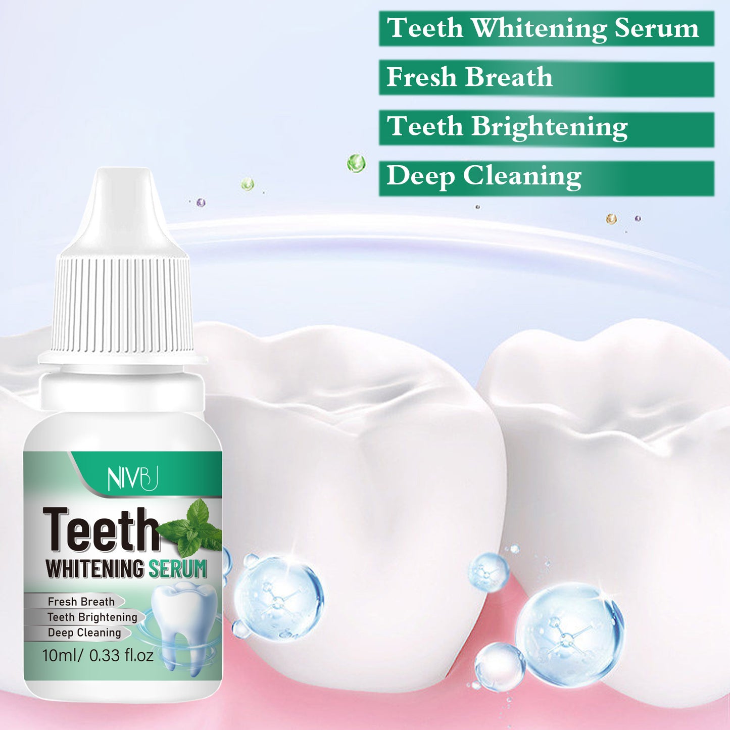 3 Days Teeth Serum, Dual-action Formula, Fresh Mint-Flavored, Fast Cleans Dirt on Tooth Surfaces, Freshens Breath, Deeply Cleanses the Oral, Completely Care to Tooth, Teeth Brightening, Gift for Girlfriend