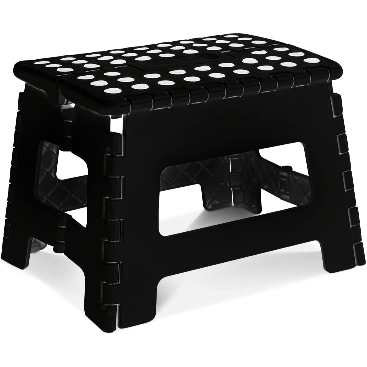 3 Colors 9 Inch Folding Step Stool With Carry Handle & Anti Skid Footpad | Foldable & Collapsible Step Stool