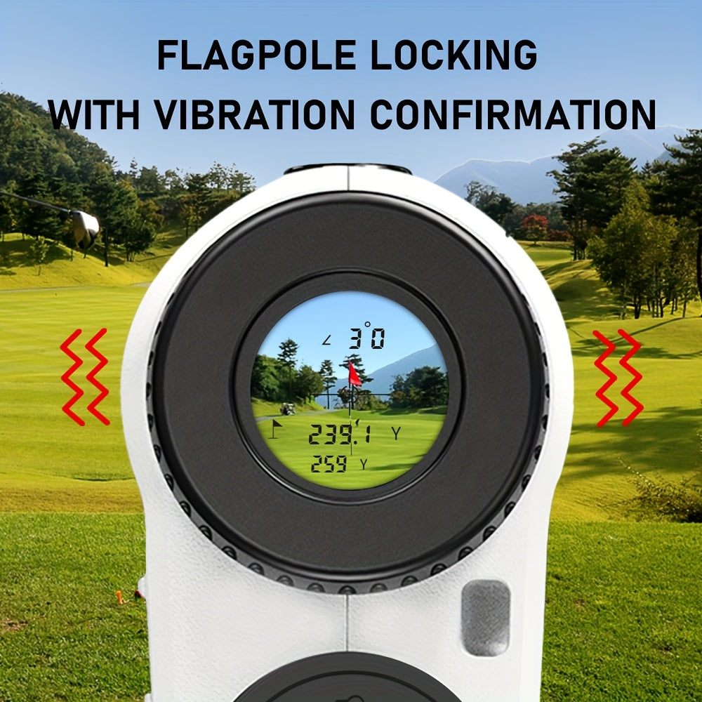 Golf Rangefinder with Slope And Pin Lock Vibration, External Slope Switch for Golf Tournament Legal, Rangefinders with Rechargeable Battery 914.4meter Laser Range Finder