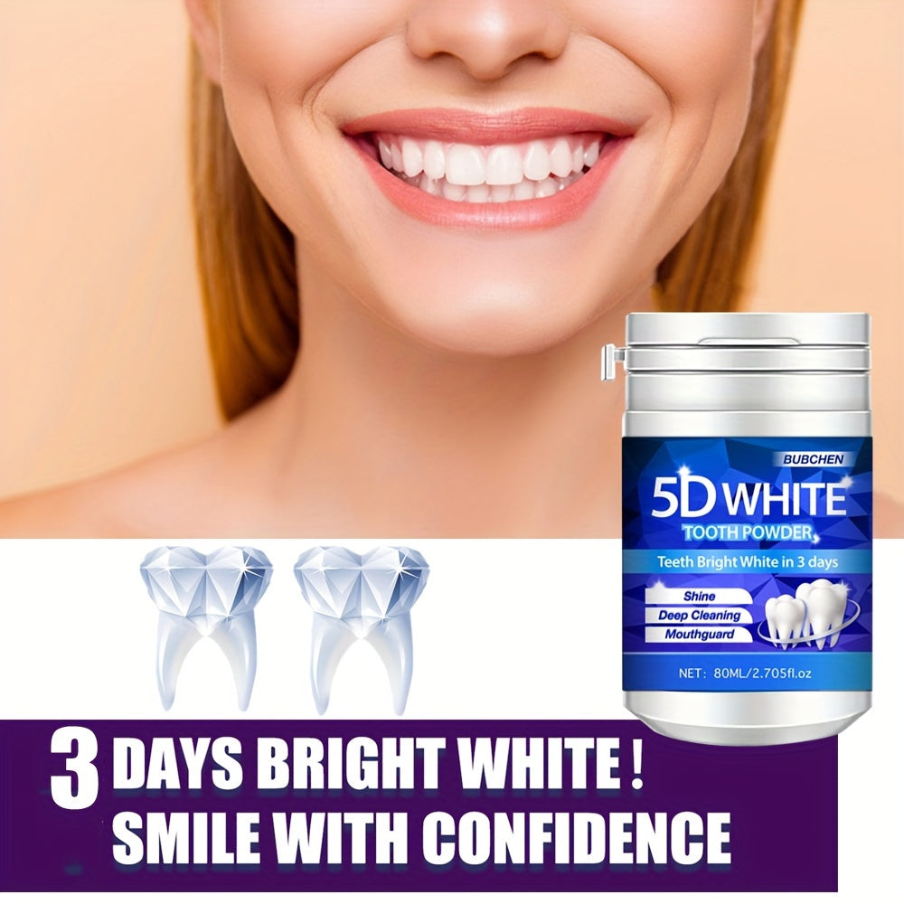 80ML Bottle of 5D Bright Toothpowder, a Deep Cleaning Powder for Teeth, Fresh Breath Purple Toothpaste with Pearl Powder, Perfect for Gifts for Women Men