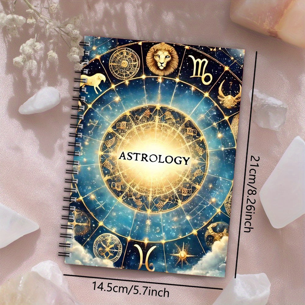 106 Pages Mystic Tarot Guide Book for Beginners - Full-Color Astrology-Themed Guide with Zodiac Symbols & Star Maps, 14.5x21cm, Includes   Detailed Card Meanings & Divination Basics, Perfect Gift for Tarot Lovers