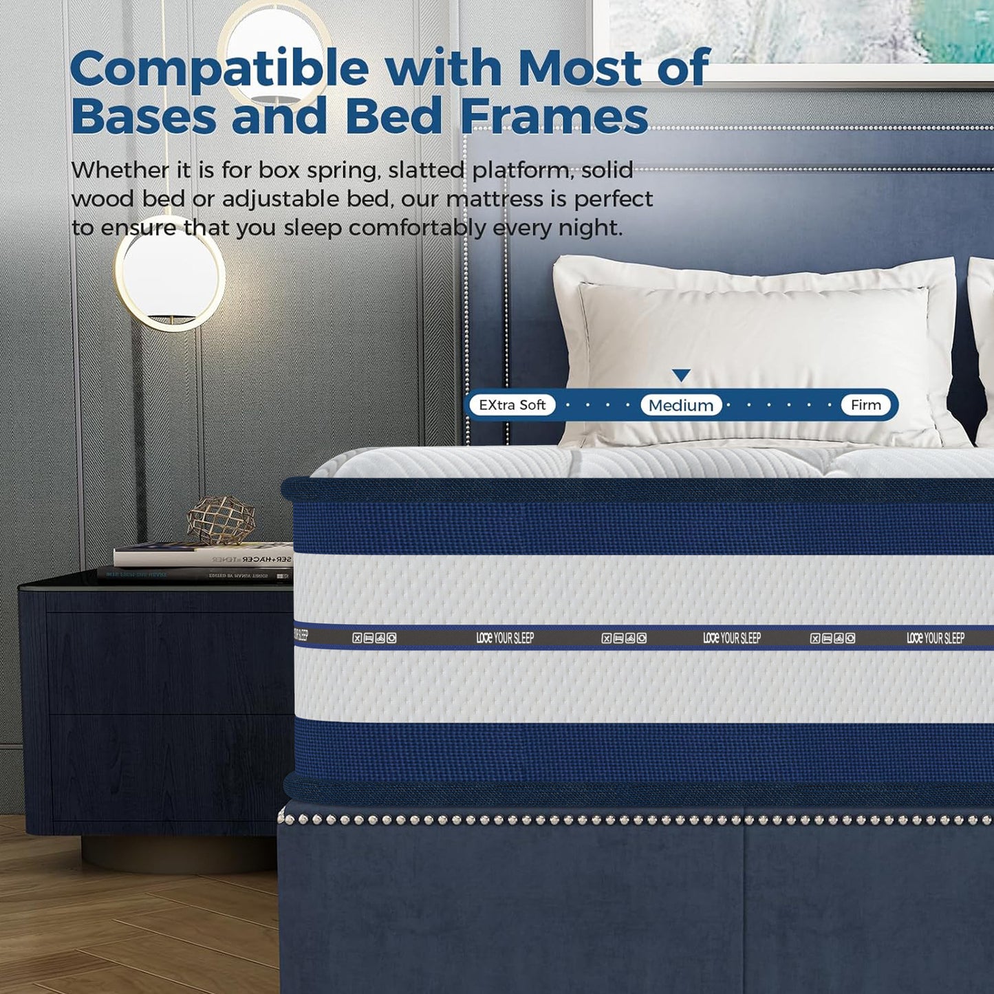 Double Mattress (135x190x28cm) 2000+ Pocket Springs & Gel Memory Foam 7-Zone Ortho Support Motion Isolation 3D Cool Cover Reinforced Reduction Medium Firm 31cm Vacuum Roll 200-night trial