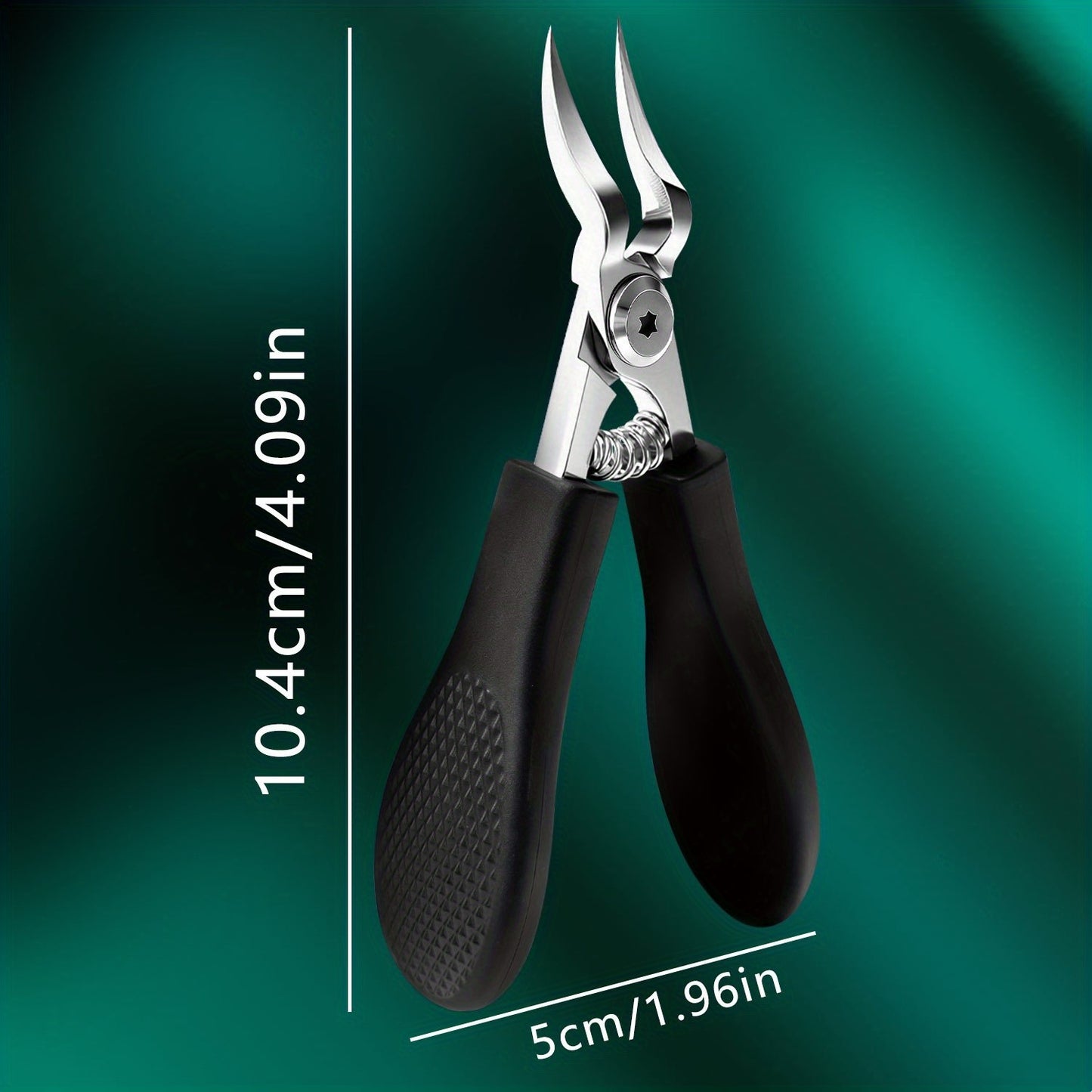 Heavy-Duty Stainless Steel Toenail & Fingernail Clipper for Thick/ Nails - Professional-Grade Curved Blade with Sharp Elongated Tip, Thickened Nail Care Tool for Adults, Elderly, Men & Women (Foot & Hand Trimmer)