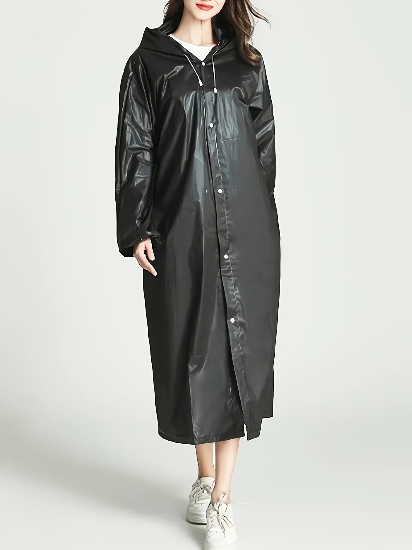 3 PCS Set Heavy-Duty EVA Full Body Raincoats - High Quality Hooded Long Sleeve Rain Gear with Adjustable Drawstring Hood & Button Front - Lightweight High Quality Outerwear for Cycling, Hiking, Travel - Women's & Unisex Adult