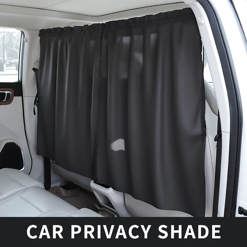 Car Partition Curtain Front and Rear Row Light Blocking Privacy Screen No Drilling Required, Suitable for Travel and Camping