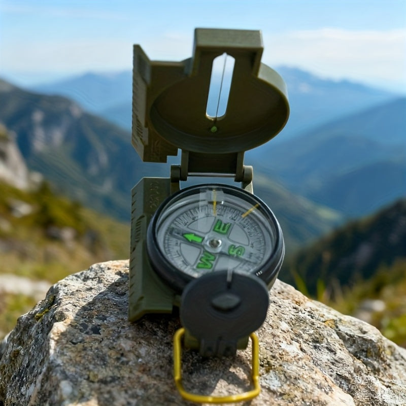 Outdoor Emergency Survival Compass, a Multifunctional Waterproof Portable Compass for Hiking, Camping, Bushcraft Mountain Adventures And Traveling, Without Battery Sports Activities