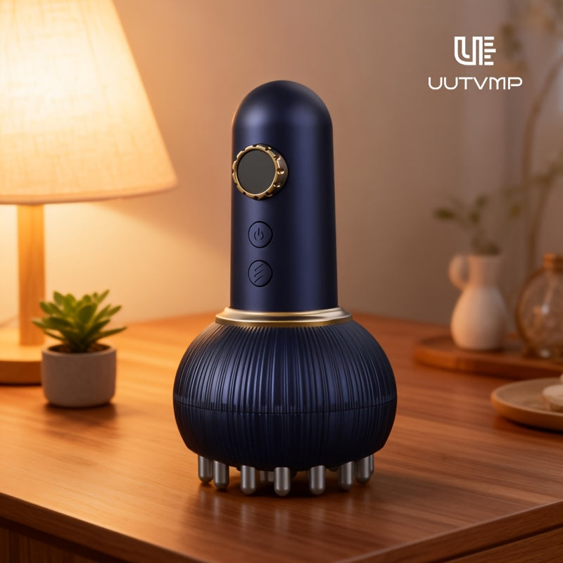 Massage Device with Digital Display, High-frequency Vibration Massage, Temperature-sensitive Hot Compress, Electric Massage Brush, Home Gua Sha Tool, Smart Electric Meridian Brush, Electric Gua Sha Device, Home Massager, Heat