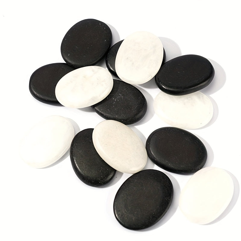 10 PCS Set Hot Compress, Energy Natural Volcanic Stones, Hot Stone Massage, Head, Body, Feet Massage, Pain Relief Fungus Callus Heels Removal Fingers Therapy Treatment Beauty Salon Spa, Home Use