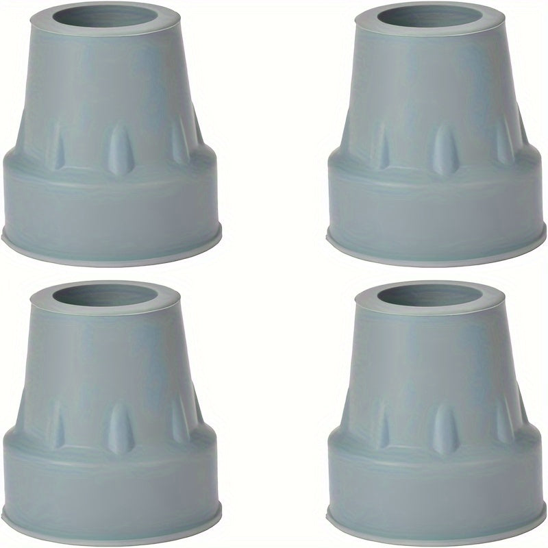 4 PCS Set Heavy Duty Non-Slip Rubber Crutch Tips, 3/4 Inch - Durable Replacement Feet for Walking Canes, Sticks & Walkers Disabilities Mobility Aid Accessories Health Care Supplies