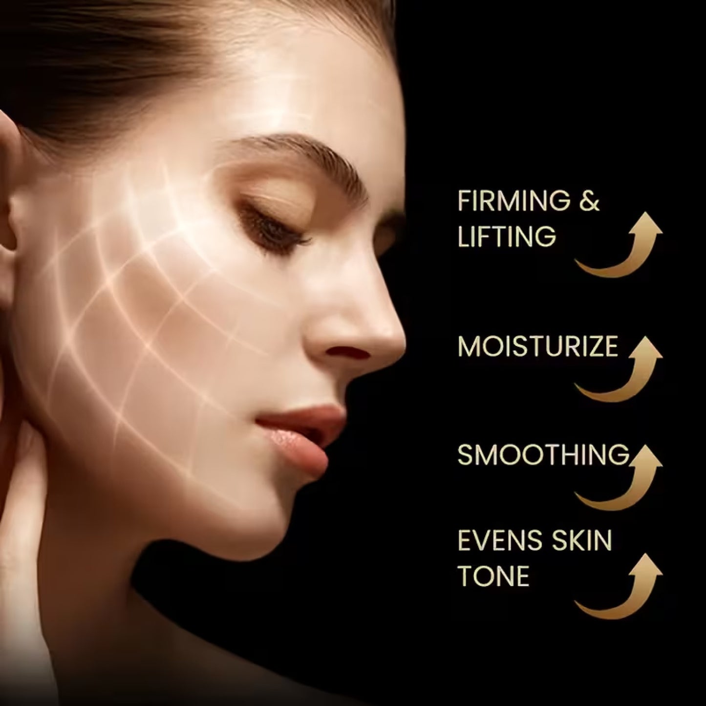 NEW 6-in-1 Instant Face Lift Serum with Collagen, Vitamin C, E, Niacinamide, Retinol & Hyaluronic Acid - Gel for Firming, Lifting & Hydration - Suitable for All Skin Types ( Dry, Combination) - Skin