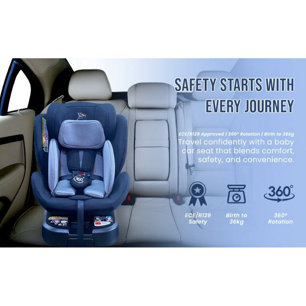 Multi Recliner Swivel ISOFIX R129 360 Rotating Car Vehicle Padded Seat Booster for Stage 0123 Babies Safety Travel Accessories Safety Supplies