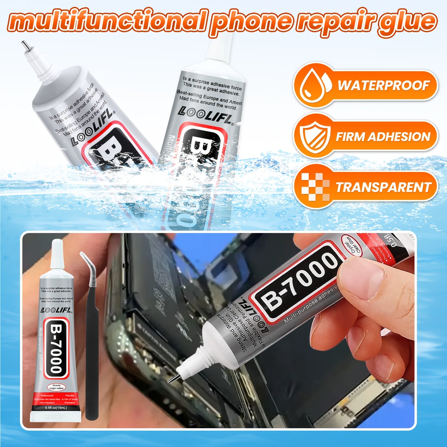 NEW 10 PCS Set Strong Glue - Heavy-Duty Clear All-Purpose Adhesive, Waterproof & Anti-Aging, No-Clog Cap & Precision Tip for Nail Art, Shoe Repair, Jewelry, DIY Crafts, Model Building, Home Repairs, Temporary/Permanent Bond -