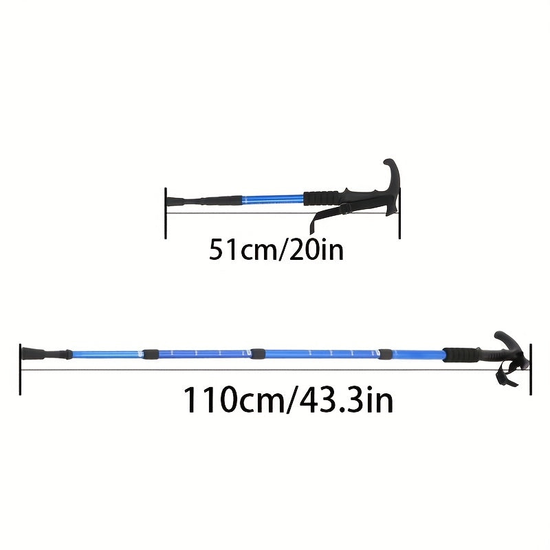 Top Quality Aluminum Alloy Lightweight Hiking Walk Sticks with Four Adjustable Sections, Designed to Be Flexible And Resistant to Rust, Perfect for Trekking And Travel Sports Accessories