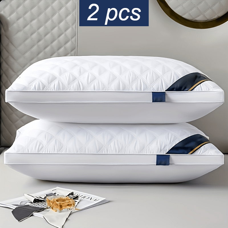 4pcs 3D Luxury Hotel Pillow Set, Neck Support Sleeping Pillows for Comfort & Relaxation, Premium Cover with Zipper Closure, 45*68cm