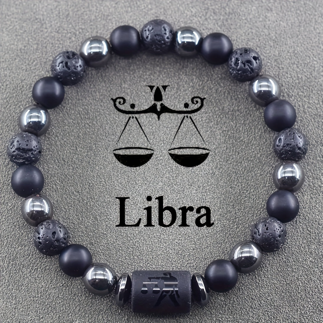 12 pcs The 12th Horoscope Months of Zodiac Natural Stone Beaded Bracelet, a Blessing Bracelet for Couples and Friends, Suitable as a Birthday Gift for Men and Women Jewelry Accessories