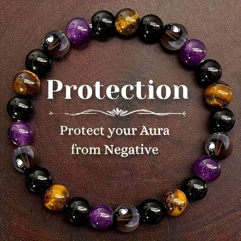 4 PCS Set Natural Stone Bracelet Set, Unisex, Attracts Wealth and Good Luck Jewelry Accessories