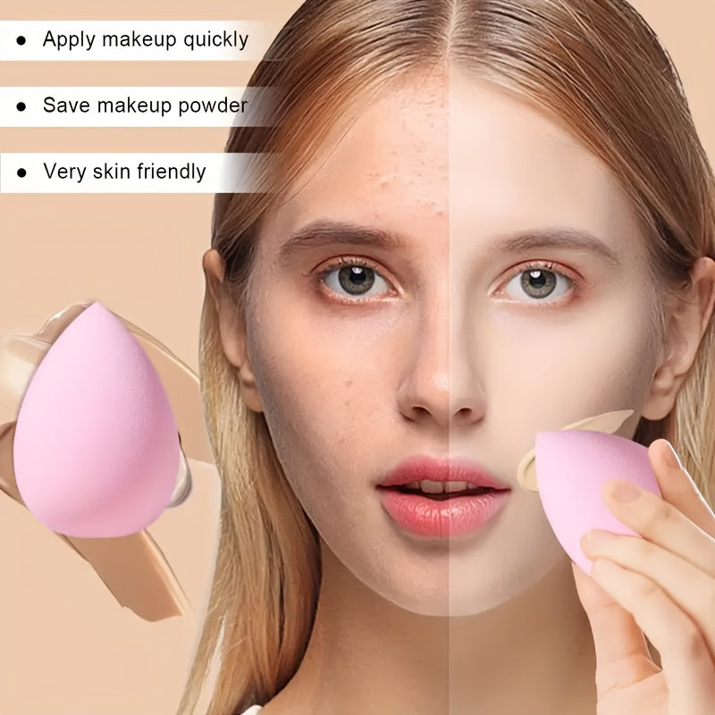 21-40PCS Set Popular Choice of pink makeup kit, the set includes a multi-size soft brush, a variety of makeup eggs, a portable large-capacity travel makeup bag, and a full set of pink Internet celebrity makeup brushes