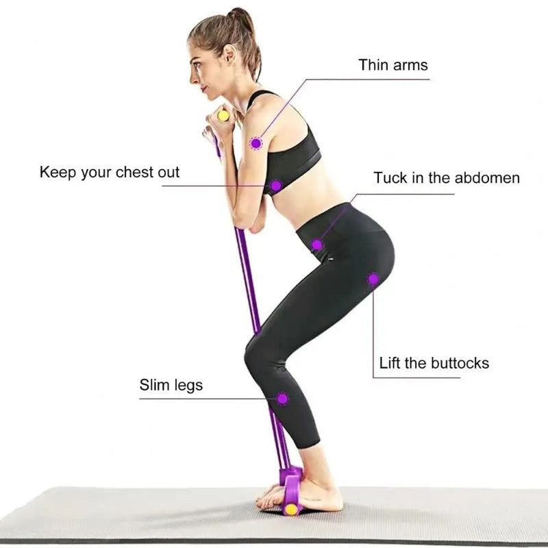For Home Gym 2 PCS Set Yoga Band Set | EVA Resistance Bands for Sit-Ups and Leg Stretching, Elastic Yoga Sit-Up Pull Rope for Men and Women, Exercise Equipment with Tension Adjuster
