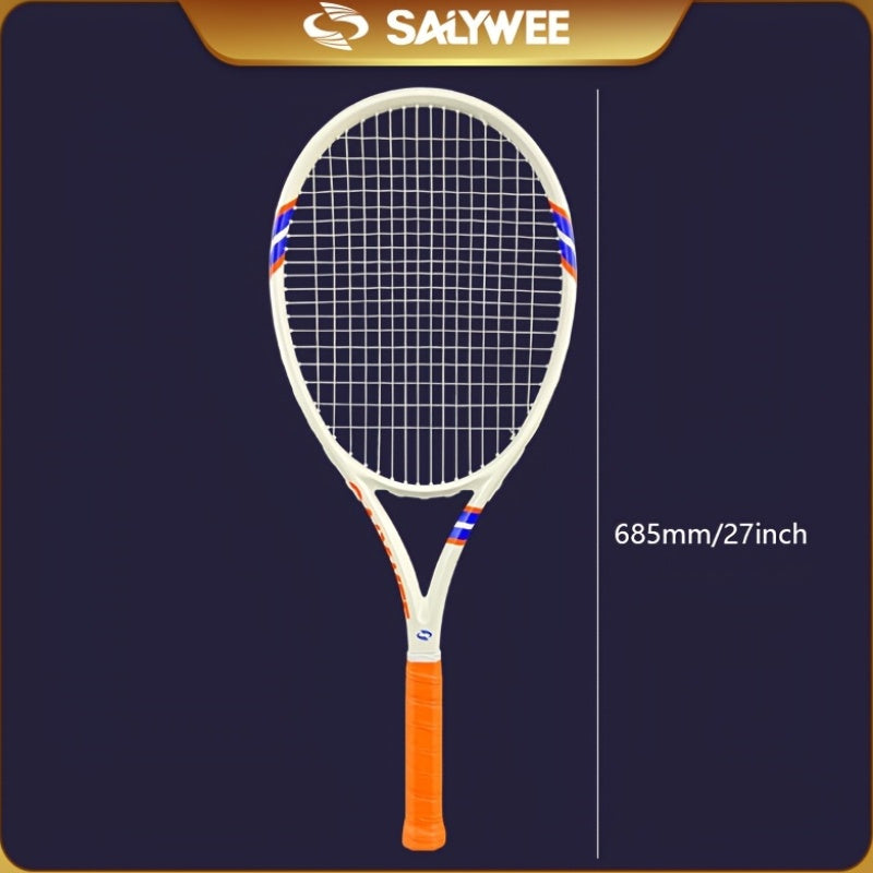 NEW POWER 2.0 Carbon Fiber Tennis Racket, 50-60lbs, 310±10g, Professional-Grade for Advanced Players, Unisex-Adult, Shock Absorbers Included, Sports Accessories