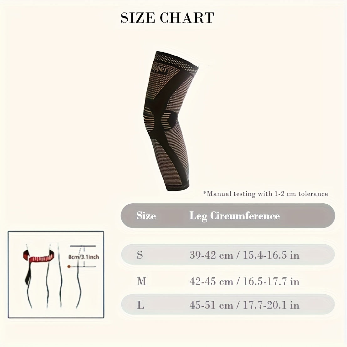 2-PCS Set Compression Knee Sleeves, Warm Knee Covers, Full Leg Support, Pain Relief Outdoor Running Sports  Knit Fabric, Polyester Fiber, Non-Slip Silicone, Breathable, Stretchable for Men & Women