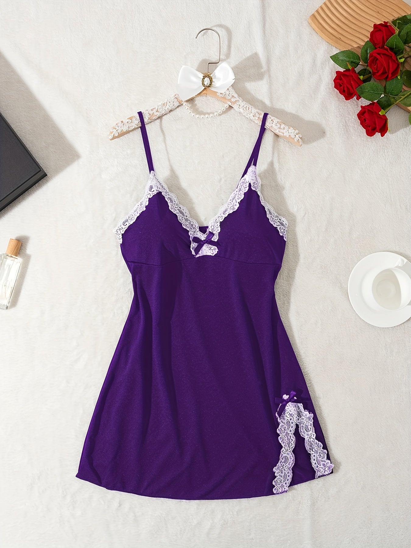 XL-5XL For Curvy Ladies UK Plus Size Sexy Camisole Dress, , Comfortable Dress Nightgown Sleepwear Sexy Loungewear Robe for Big Women Nightdress Lingerie