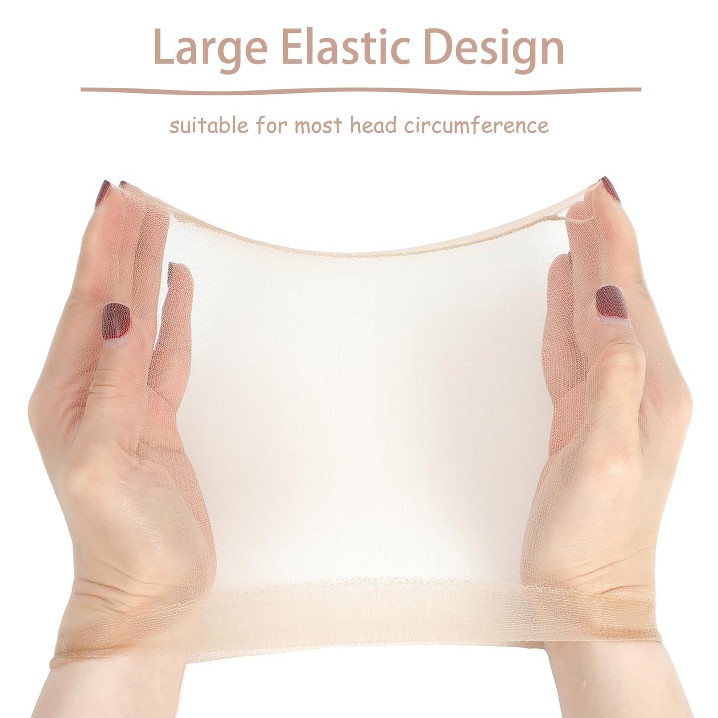 2pcs Invisible Wig Caps Ultra Soft Breathable Stretchable Neutral Nude Quality Wig Caps for Comfortable Wear Perfect for Hair Styles and Creative Looks