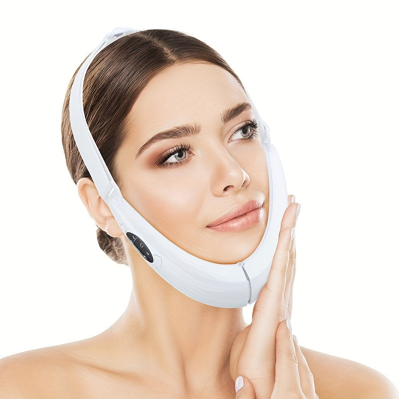 Portable V-Face Massager, V-Line Facial Lifting Device, USB Rechargeable Facial Massager - White, a Gift for a Friend