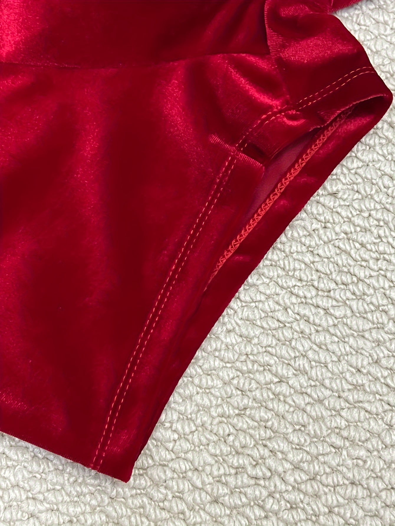 Christmas Hat Gift Set: Men's High-Quality Fleece Sexy Christmas Underwear with Bow & Bell, Includes Free Santa Cap – Light Beige-Friendly Smooth Fabric for Comfortable Wear. Perfect Attire Experience at Costume Parties Adu