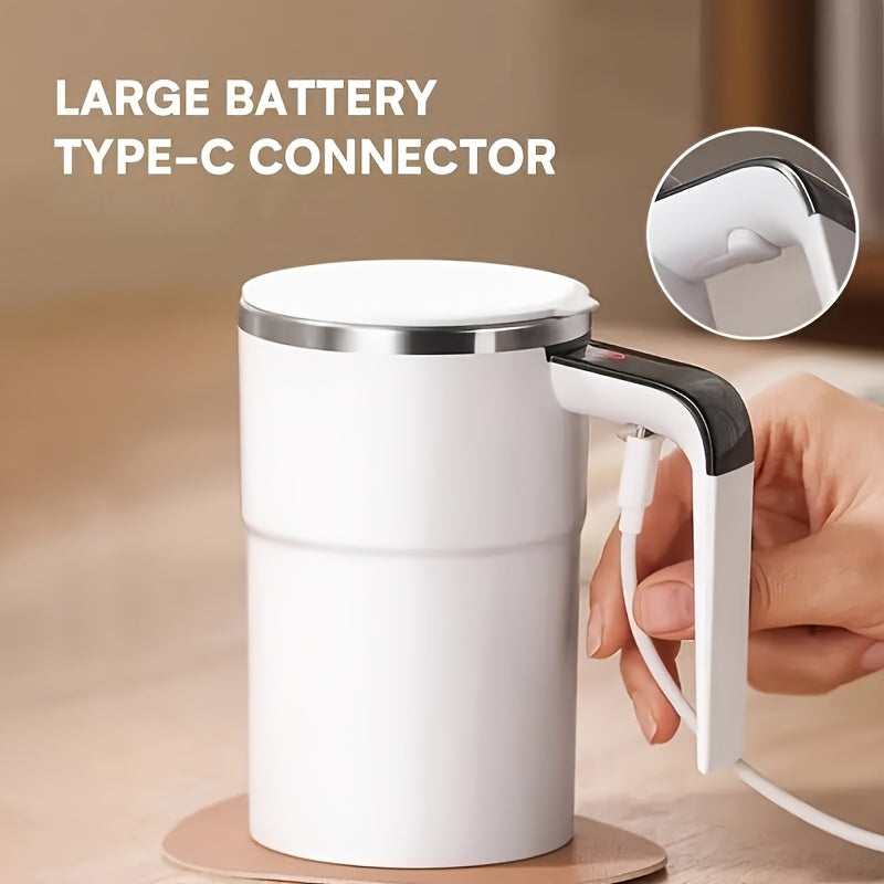 3 Colors Electric USB Charging Automatic Stirring Cup, a Self-Stirring Coffee Mug with Temperature Display Function, Travel Water Cup, Suitable for Mixing Milk, Chocolate, Mocha, Coffee, Milk, Chocolate And Mocha, Protein Pow