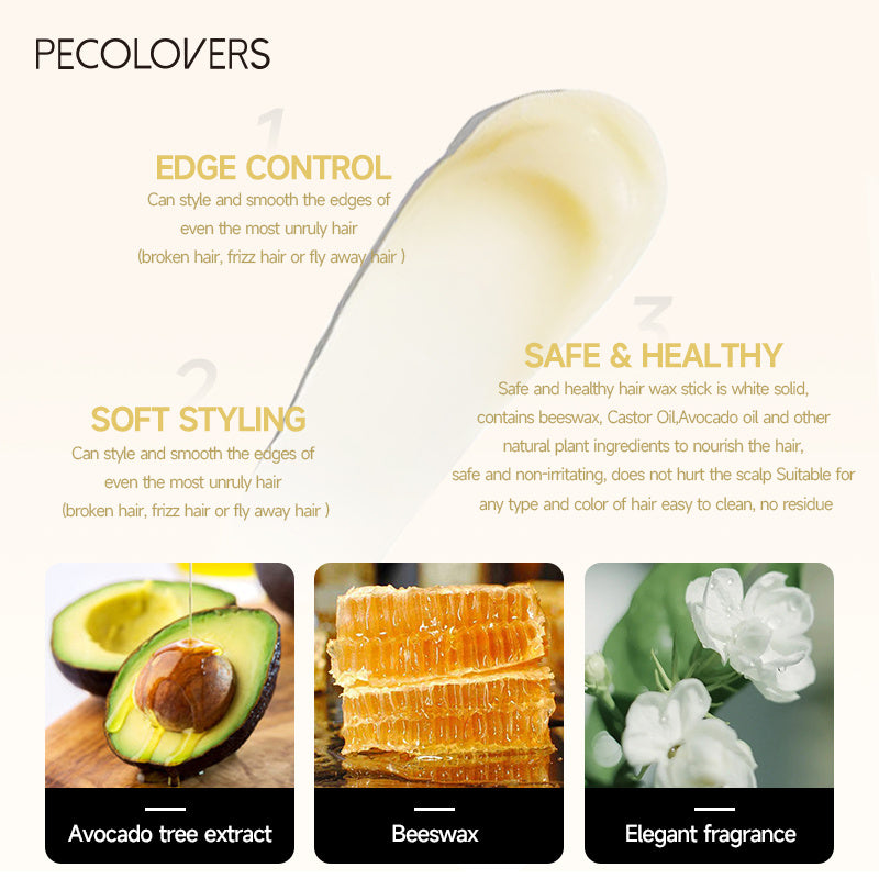 Broken Hair Artifact Hair Wax Stick Gel Cream Styling Hair Frizz Fixed Fluffy Youngsters Men and Women Styling Hair Wax Stick