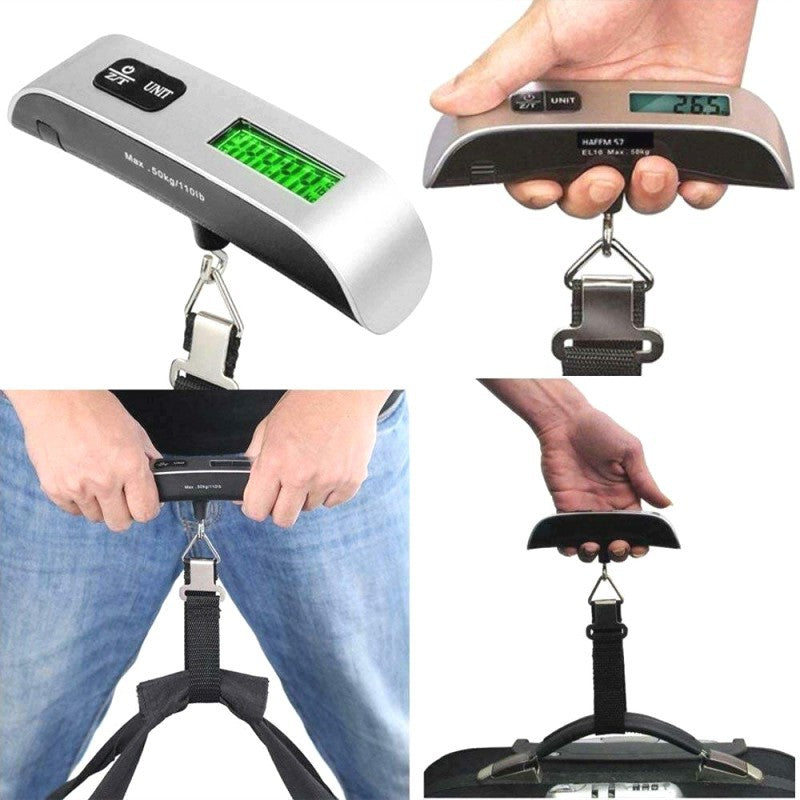 Electronic Luggage Scale, Portable Scale, Hook Scale, Parcel Scale, 50KG Mini Hanging Scale, Portable Spring Lifting Scale, Fishing Scale for Home Use Outdoor Travel